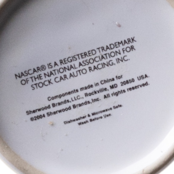 NASCAR 2004 Checkered Coffee Cup Mug Tea Yellow Sherwood Daytona Racing Car USA - Picture 6 of 6